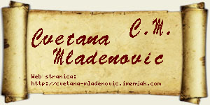 Cvetana Mladenović vizit kartica